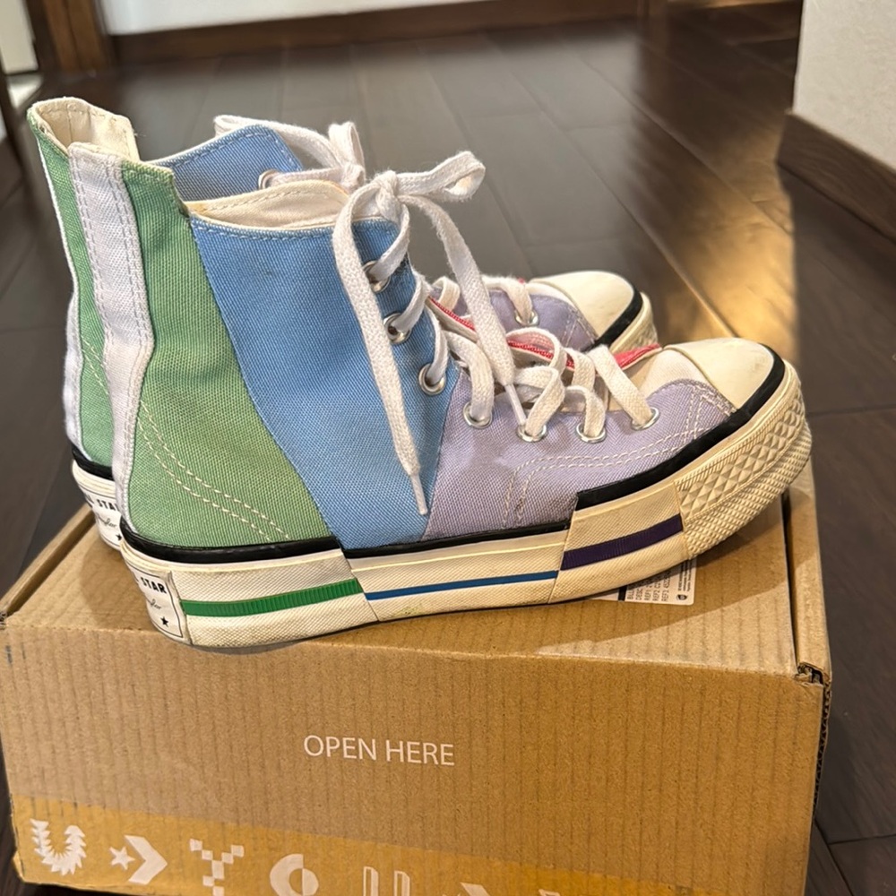 Colorful converse  High-Top Sneakers W-6.5 Chuck Taylor All-Star lift platform